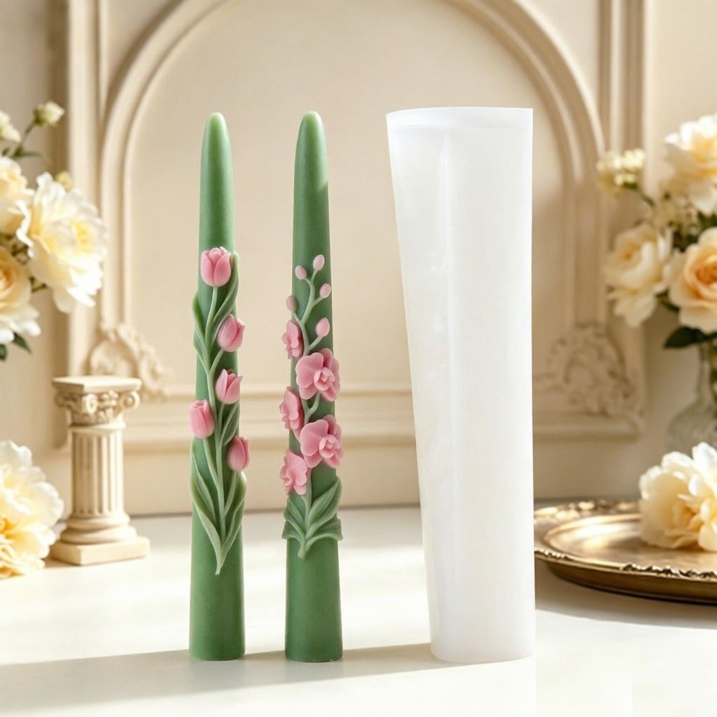 Home Decor Tulip - Molde de silicona 3D con relieve