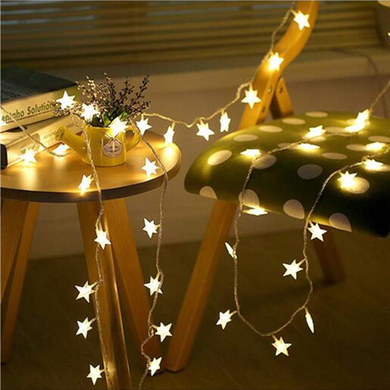 String Curtain Light - 6M 40Led luces decoración al aire