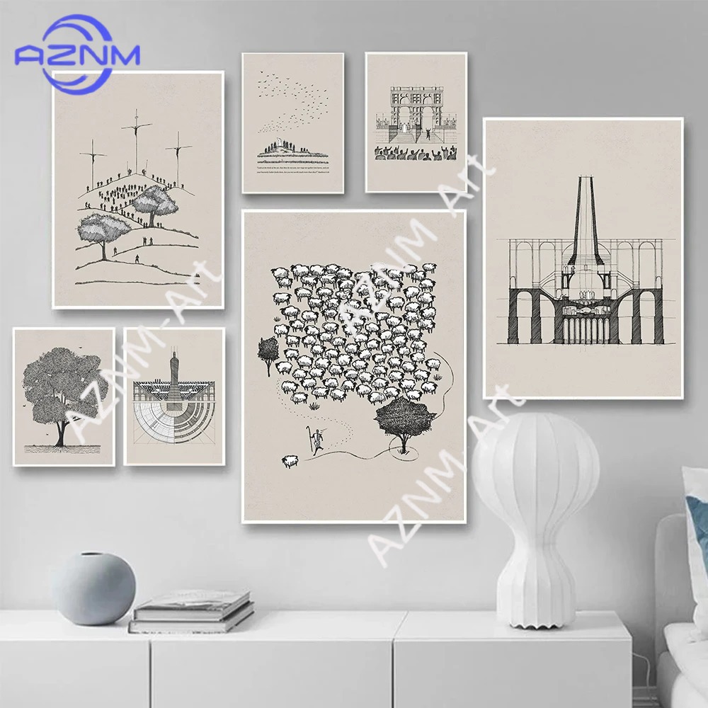 Home Decor Jesus - Póster de lienzo con ilustración de