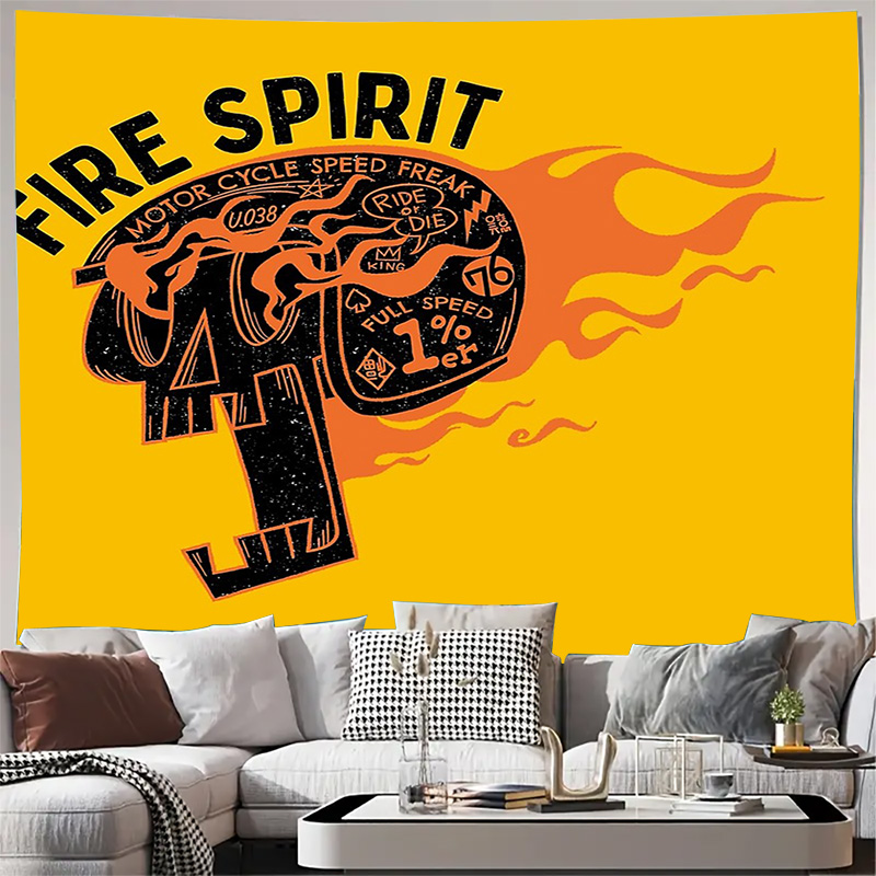 Home Decor Hippie - Tapiz de pared de motocicleta Vintage,