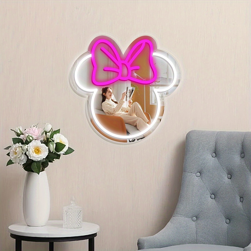 Home Decor Disney - Letrero LED de Neón de Minnie