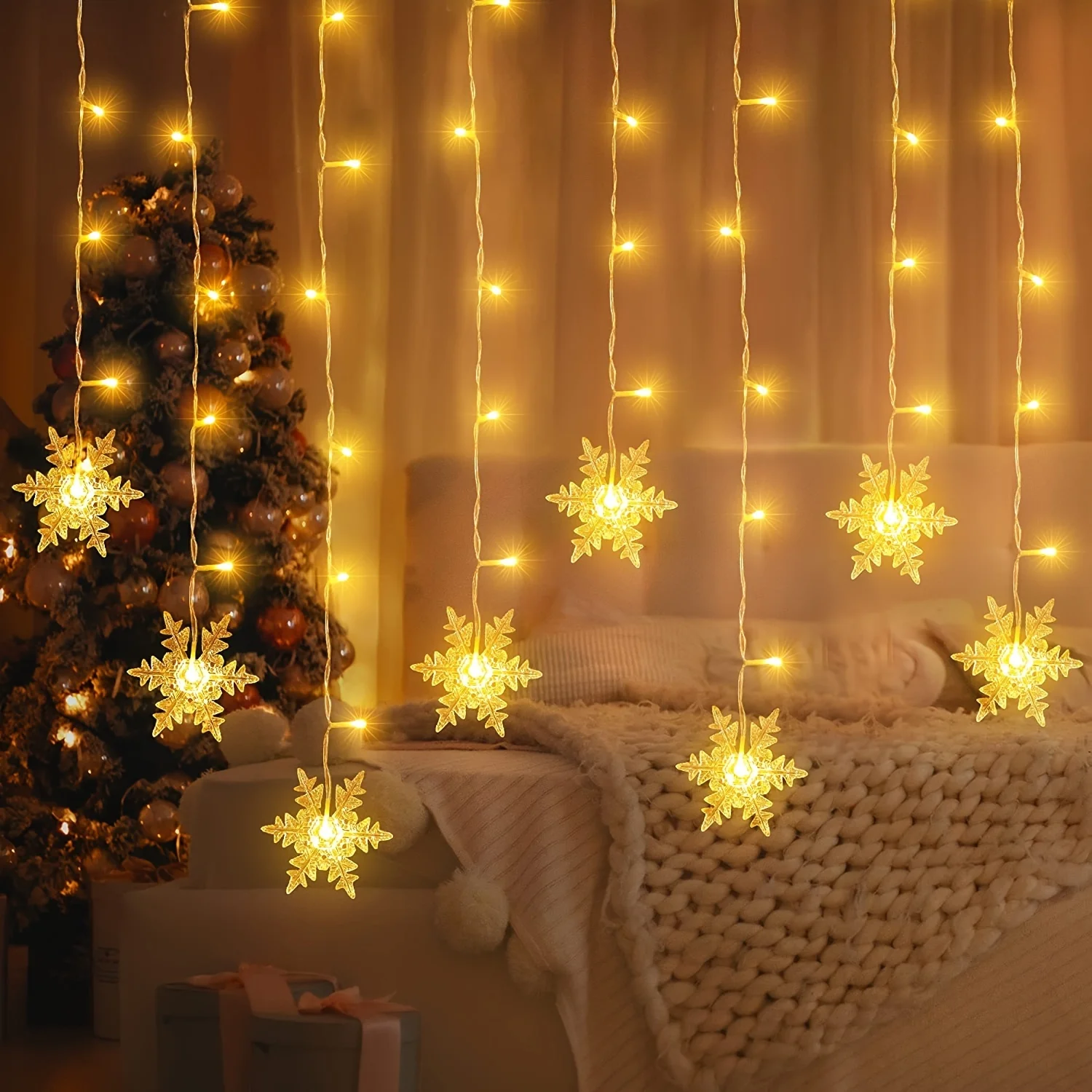String Curtain Light - 4M 96Led Navidad decoración del hogar