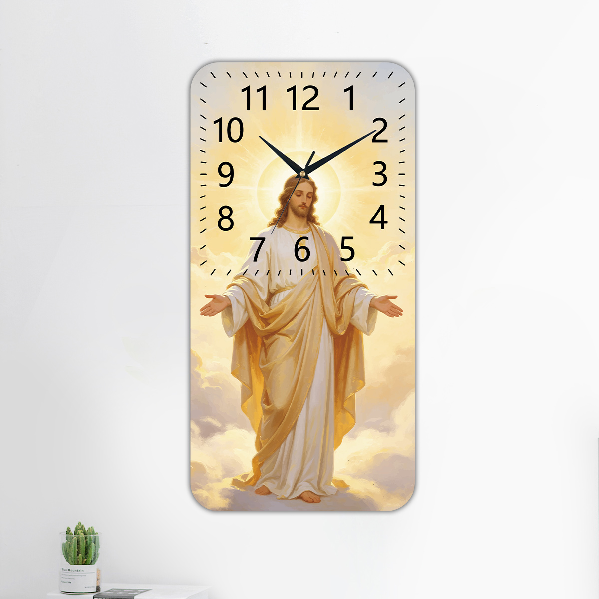 Home Decor Locations - Reloj de Pared Rectangular de Madera