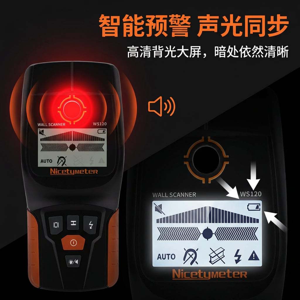 Home Decor Locations - Localizador Inteligente de Paredes WS120, Detector