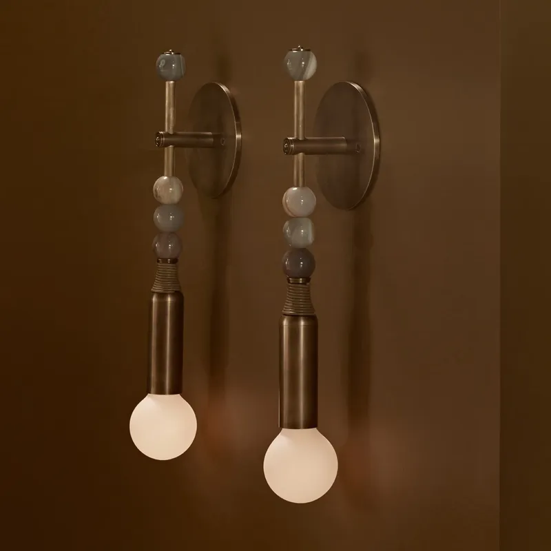 Home Decor Glass - Lámpara de Pared de Estilo Nórdico