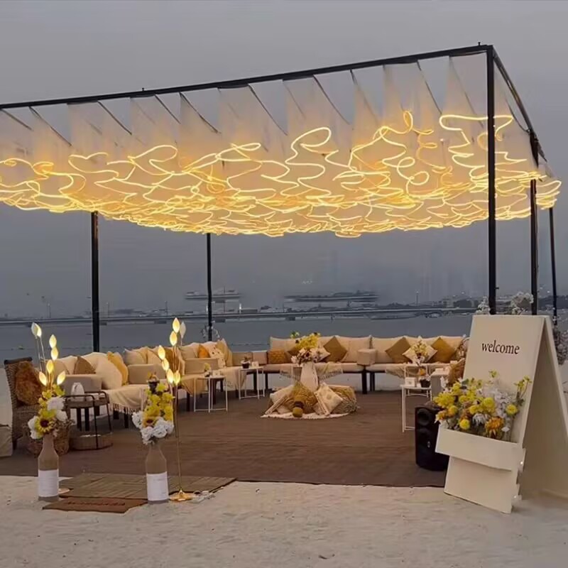 String Curtain Light - Decoración de Techo para Bodas, Cortina