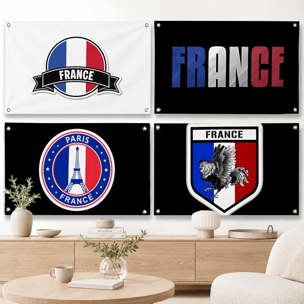 Home Decor Locations - Banderola Decorativa con Banderas de Francia
