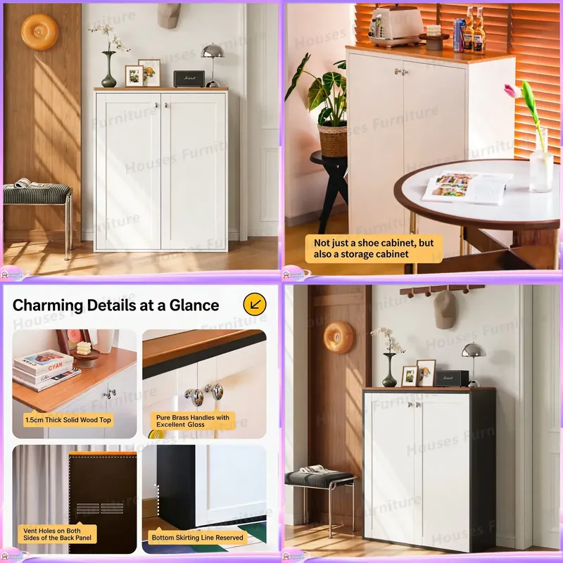 Home Decor Furniture - Mueble Zapatero Moderno con Estantes Ajustables,