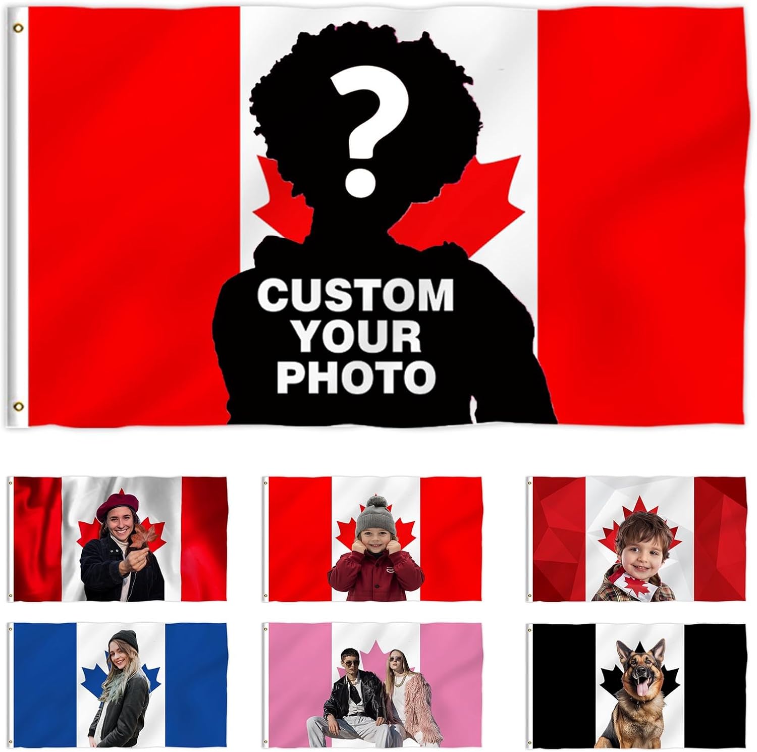 Home Decor Canada - Bandera de Canadá personalizada 100% poliéster