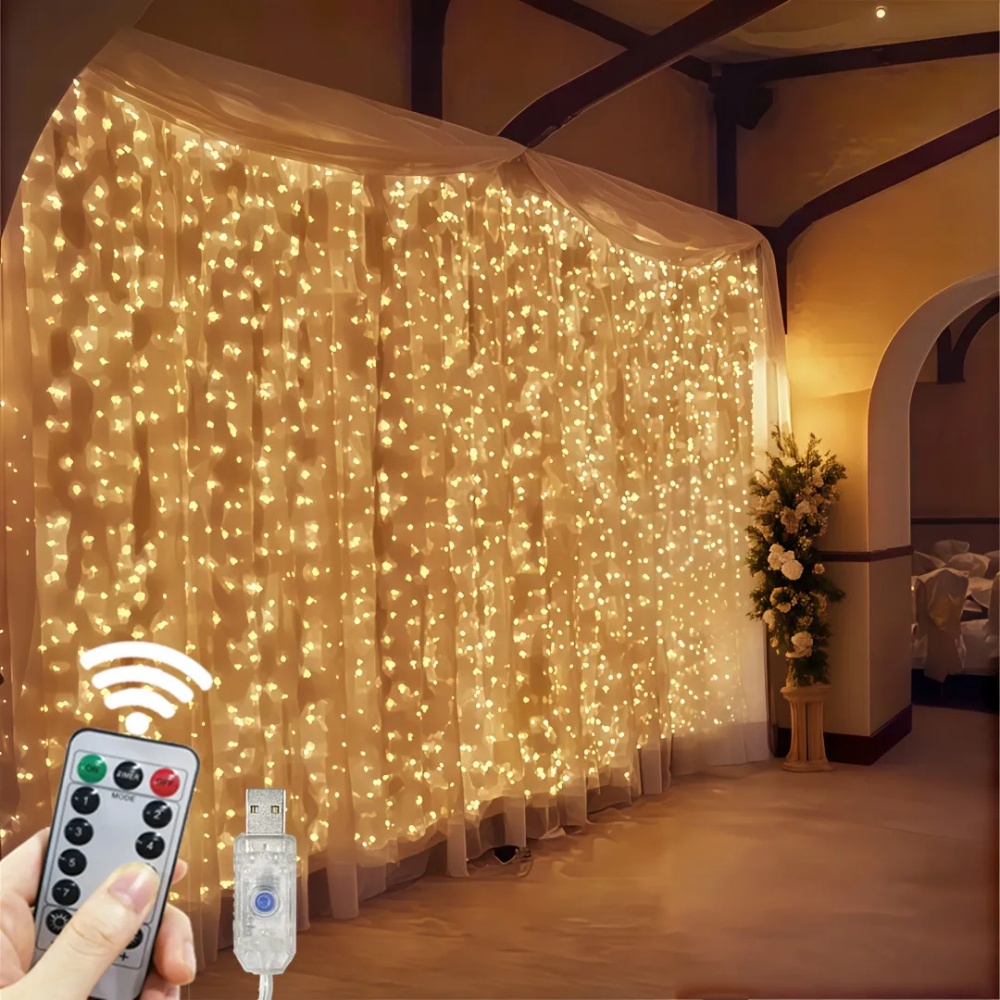 String Curtain Light - Guirnalda de Luces LED de 3/6m