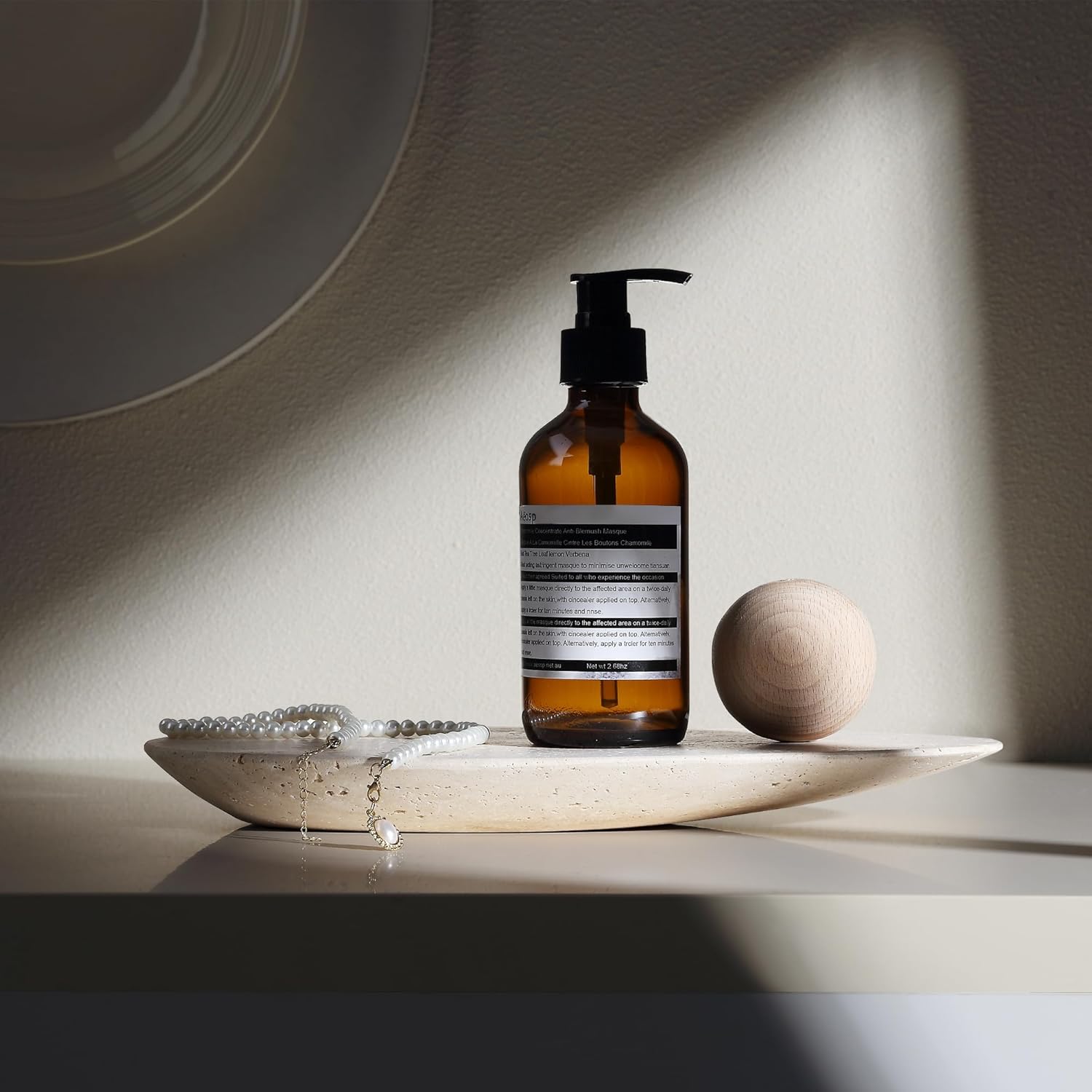 Vanity Home Decor - Bandeja de Travertino para Baño y