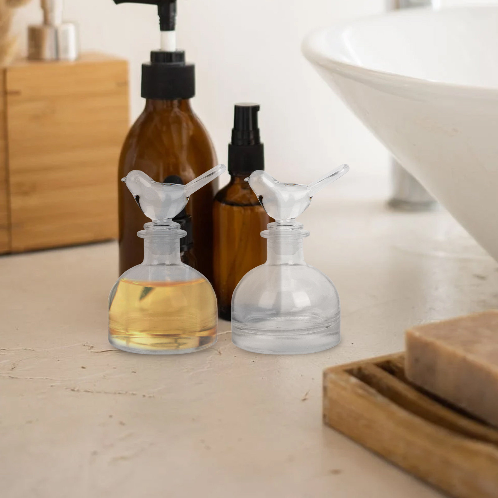 2 botellas de vidrio para perf - Home Decor Glass reseña y precio