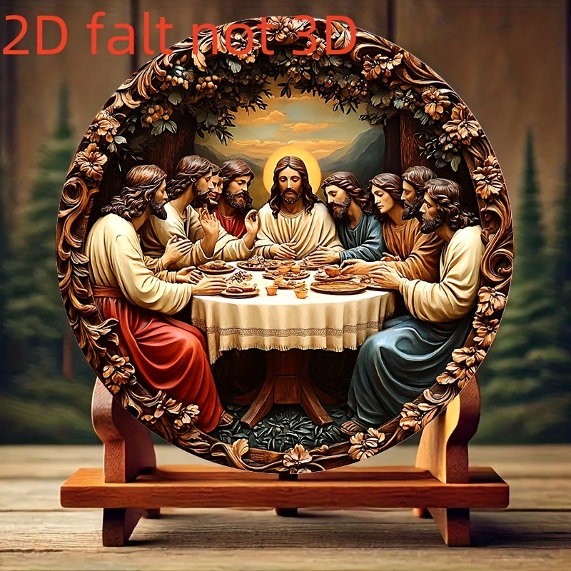 Arte de pared redondo de alumi - Home Decor Jesus reseña y precio