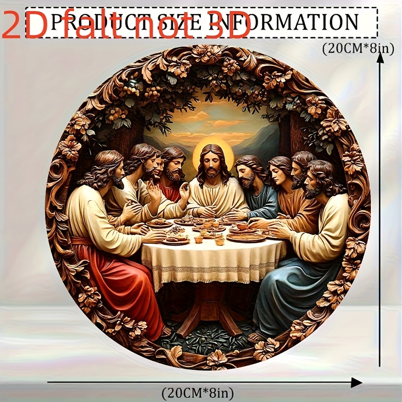 Arte de pared redondo de alumi - Home Decor Jesus reseña y precio