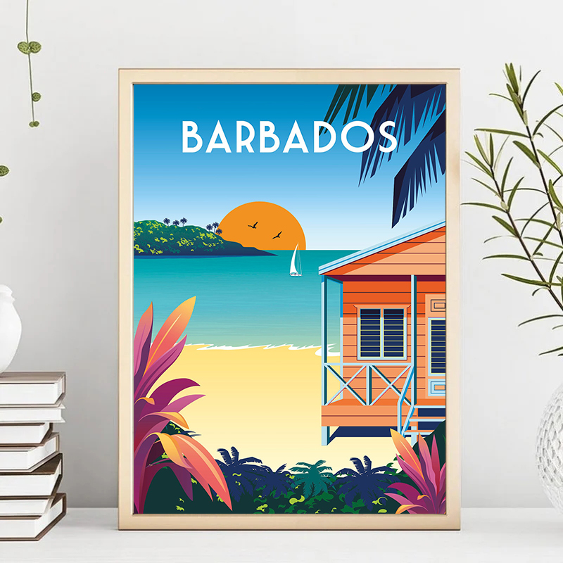 Pintura en lienzo ilustrada de - Home Decor Bali reseña y precio