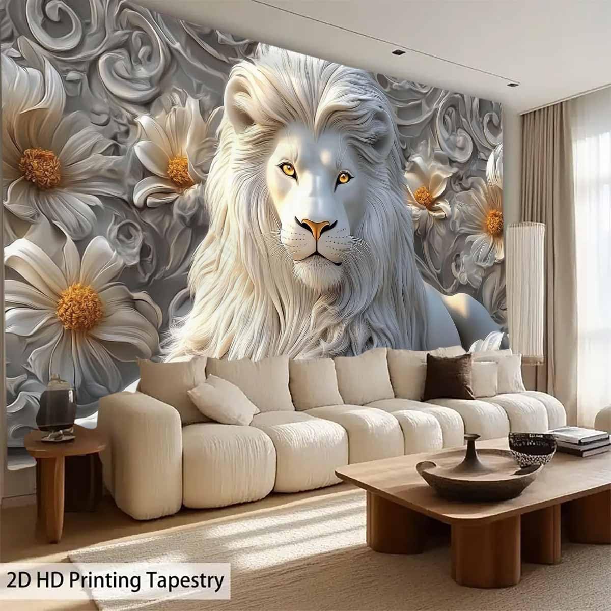 Tapiz de León blanco fresco, m - Home Decor Hippie reseña y precio