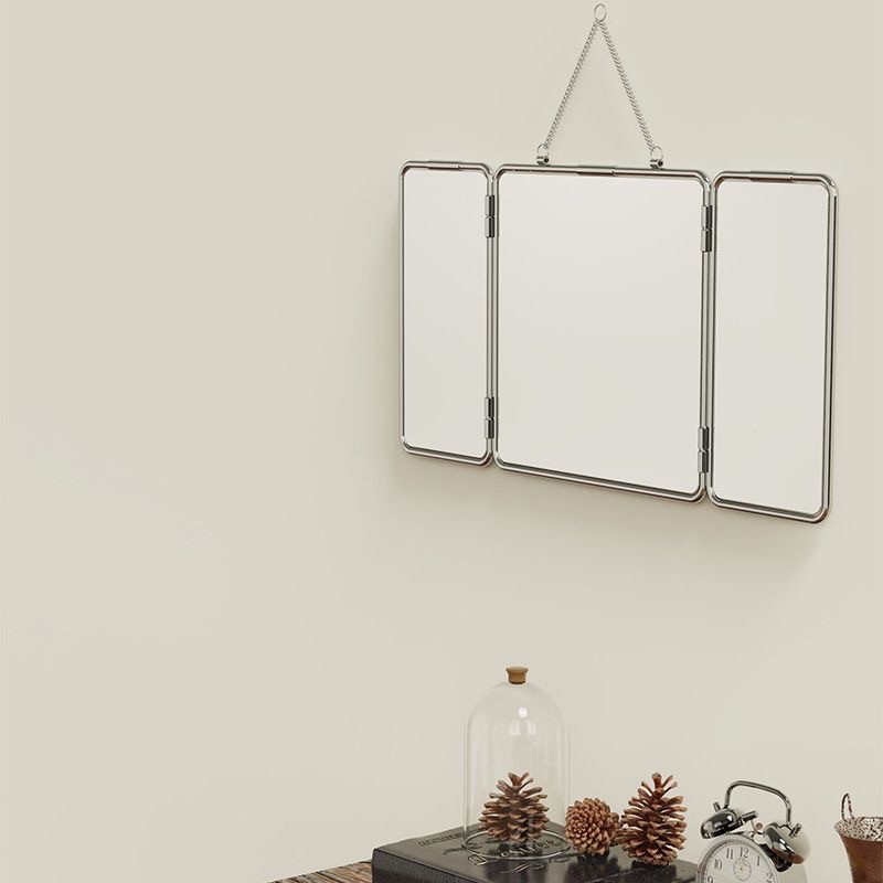 Espejo cuadrado de tres pliegu - Vanity Home Decor reseña y precio