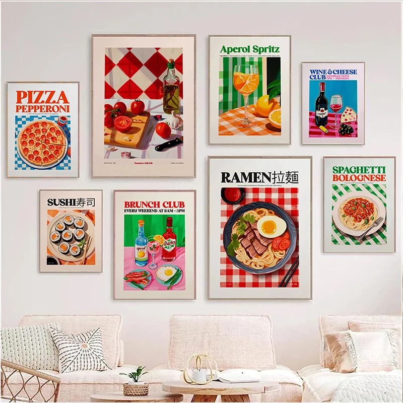 Póster colorido moderno de com - Home Decor Shop reseña y precio
