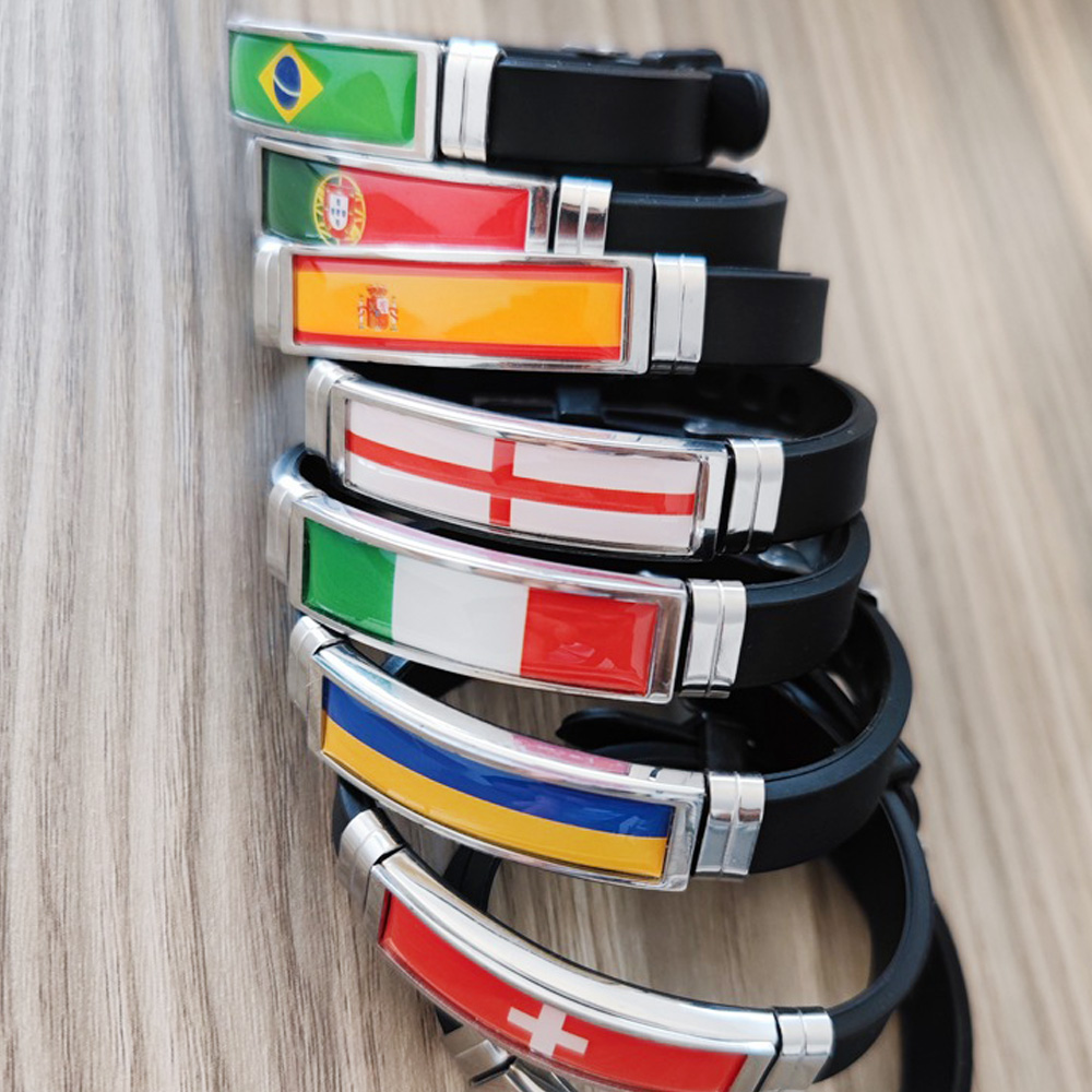 Pulsera de cuero con bandera d - Home Decor Canada reseña y precio