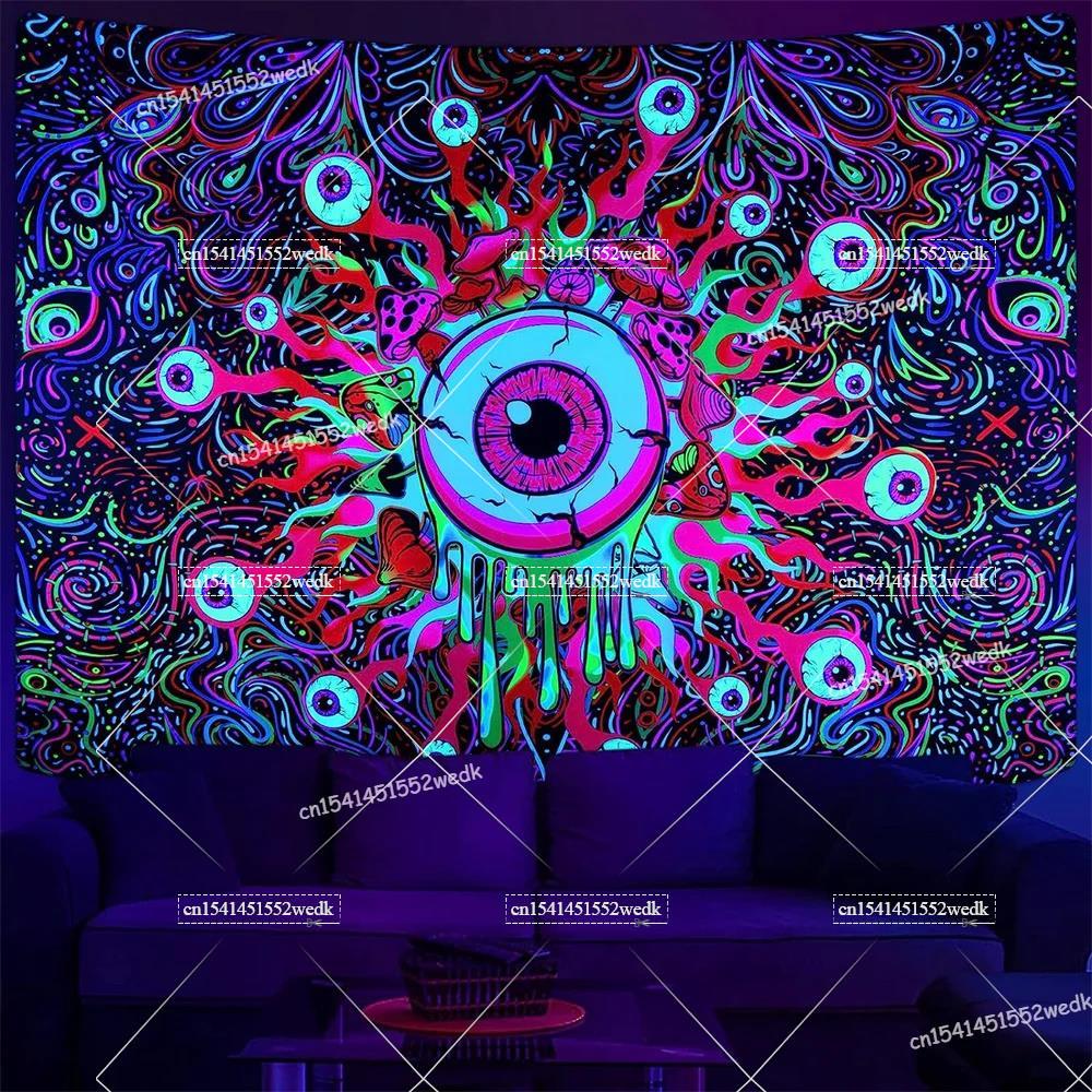 Tapiz de luz negra de calavera - Home Decor Hippie reseña y precio