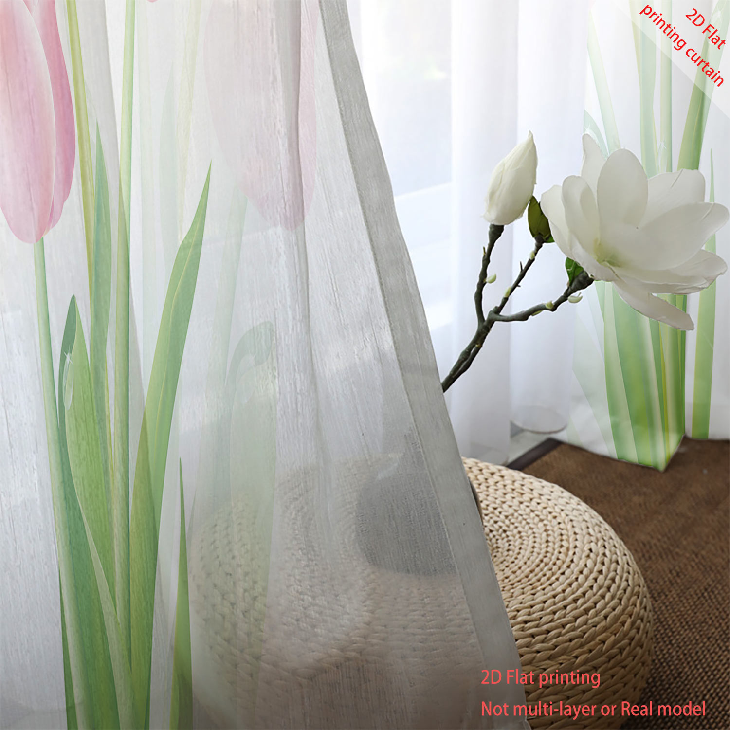 Cortina de gasa transparente c - Home Decor Tulip reseña y precio