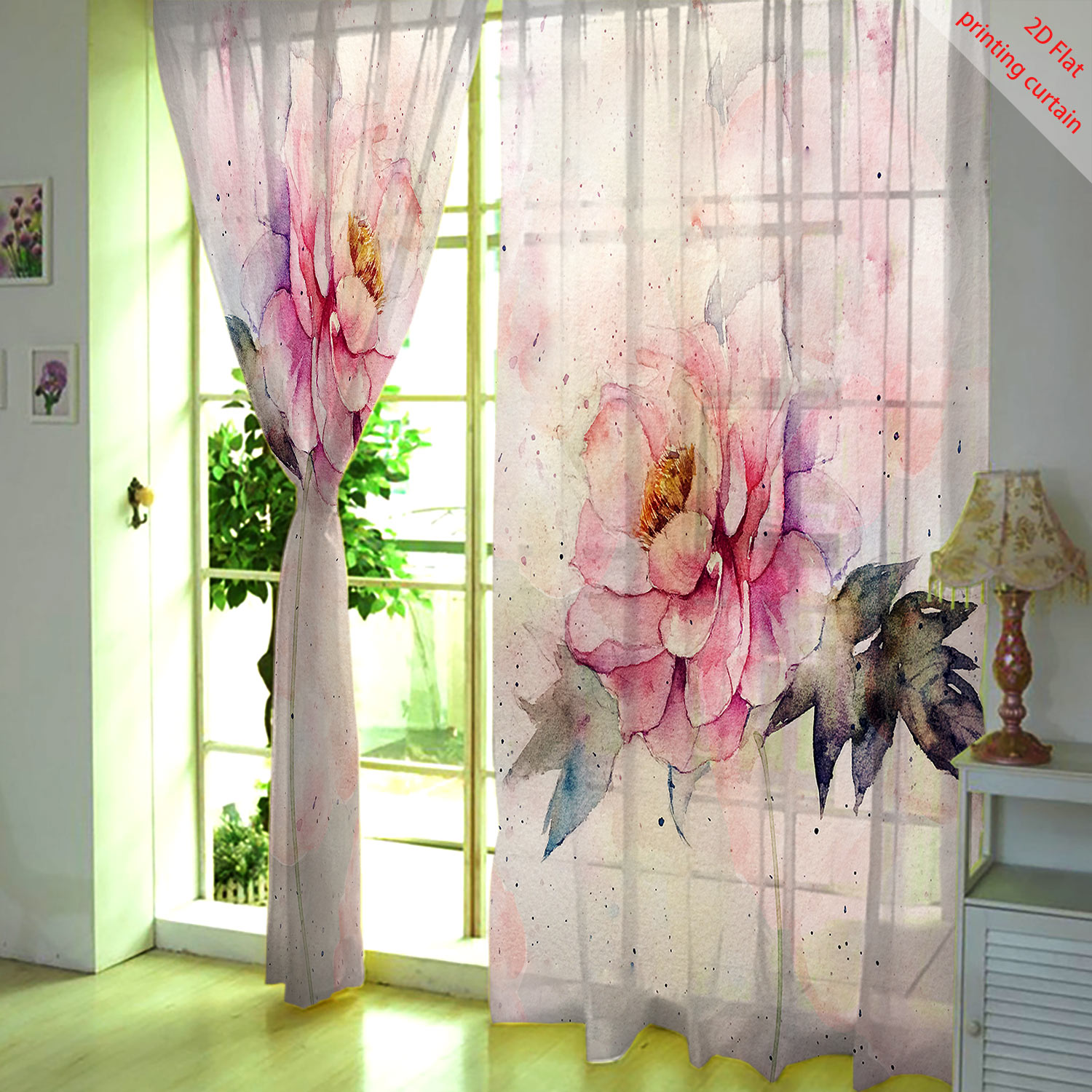Cortina de gasa transparente c - Home Decor Tulip reseña y precio