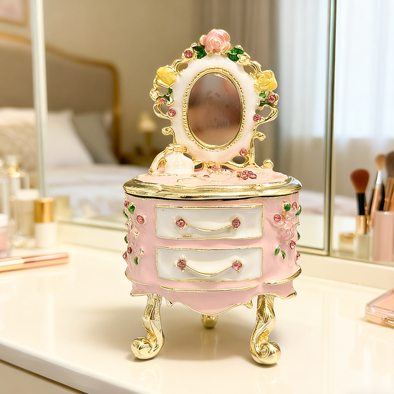 Pequeña caja de joyería pintad - Vanity Home Decor reseña y precio