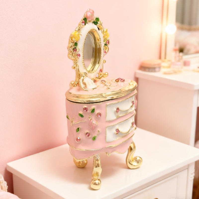 Pequeña caja de joyería pintad - Vanity Home Decor reseña y precio