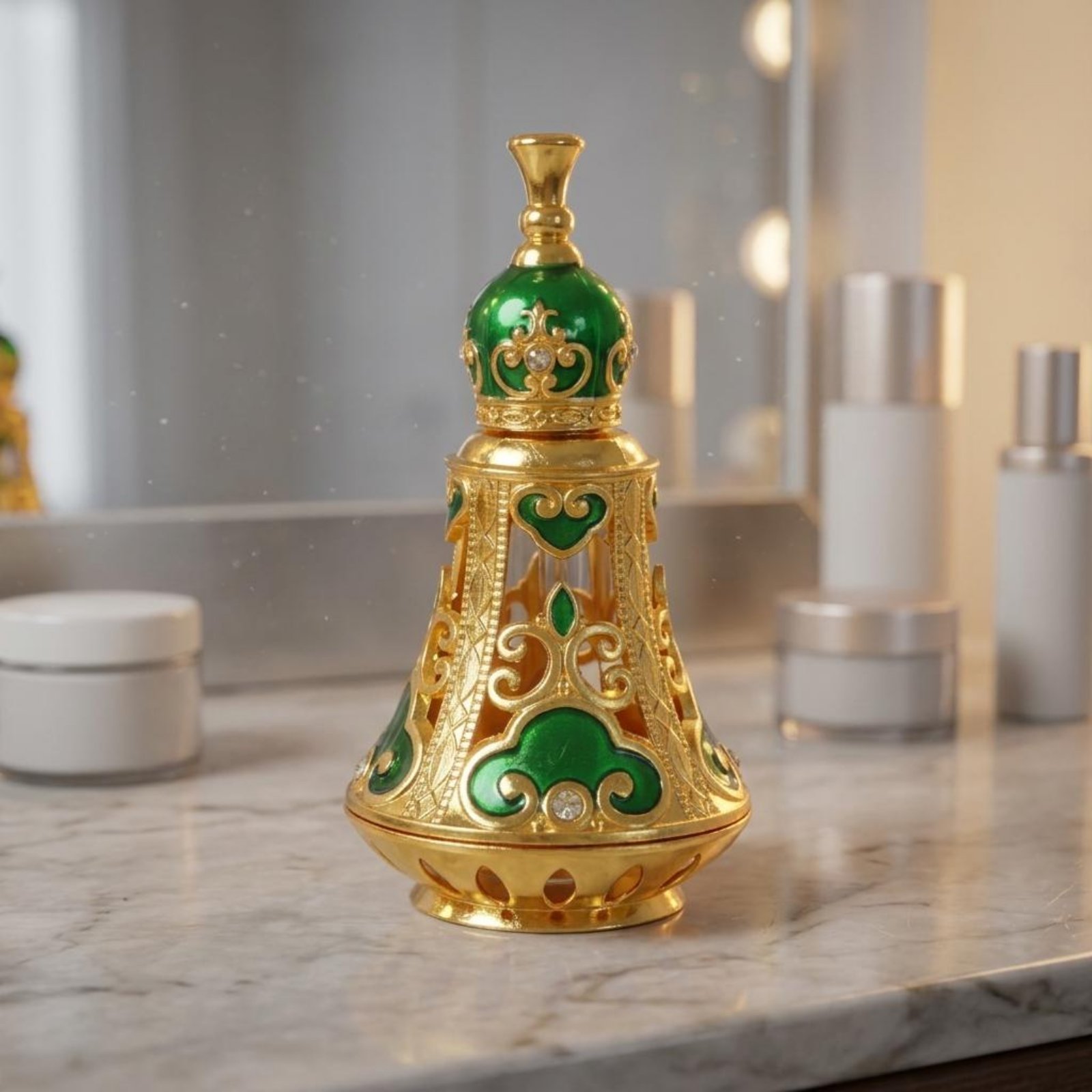 Botella de Perfume Ornamentada - Home Decor Glass reseña y precio