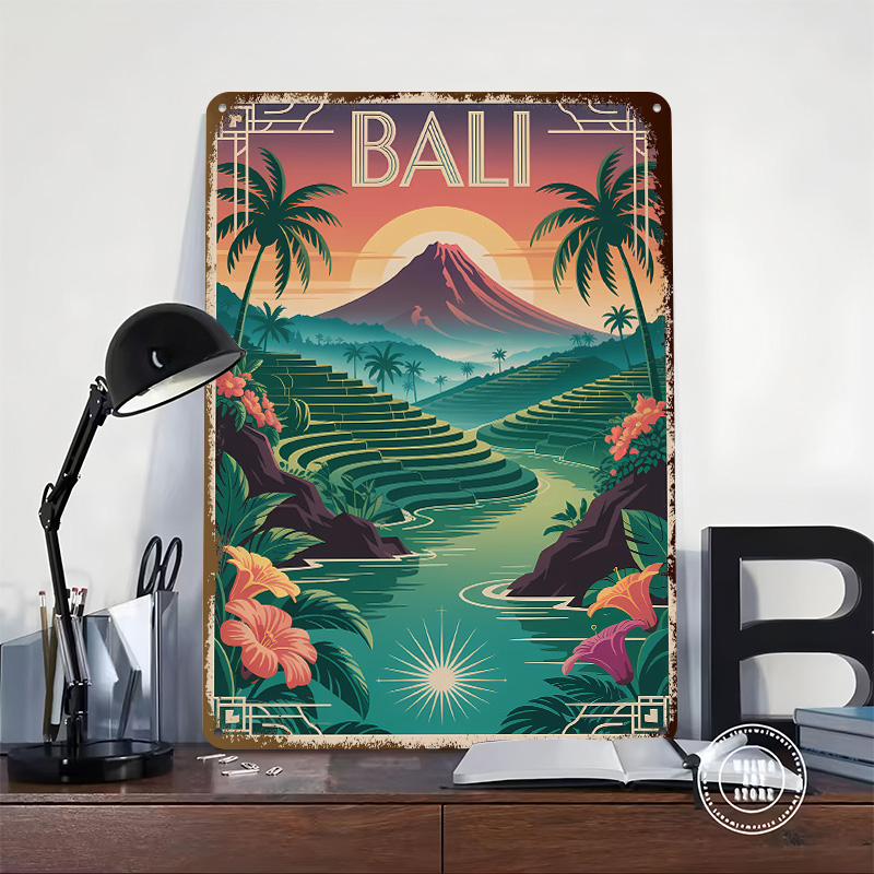 Póster de Viaje a Bali Estilo  - Home Decor Bali reseña y precio