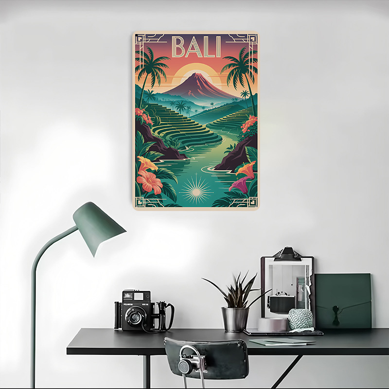Póster de Viaje a Bali Estilo  - Home Decor Bali reseña y precio