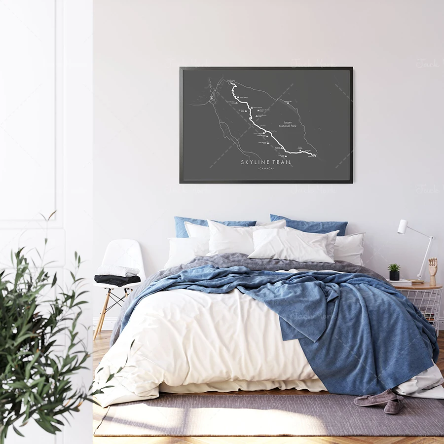 Mapa del Trail Skyline, cartel - Home Decor Canada reseña y precio