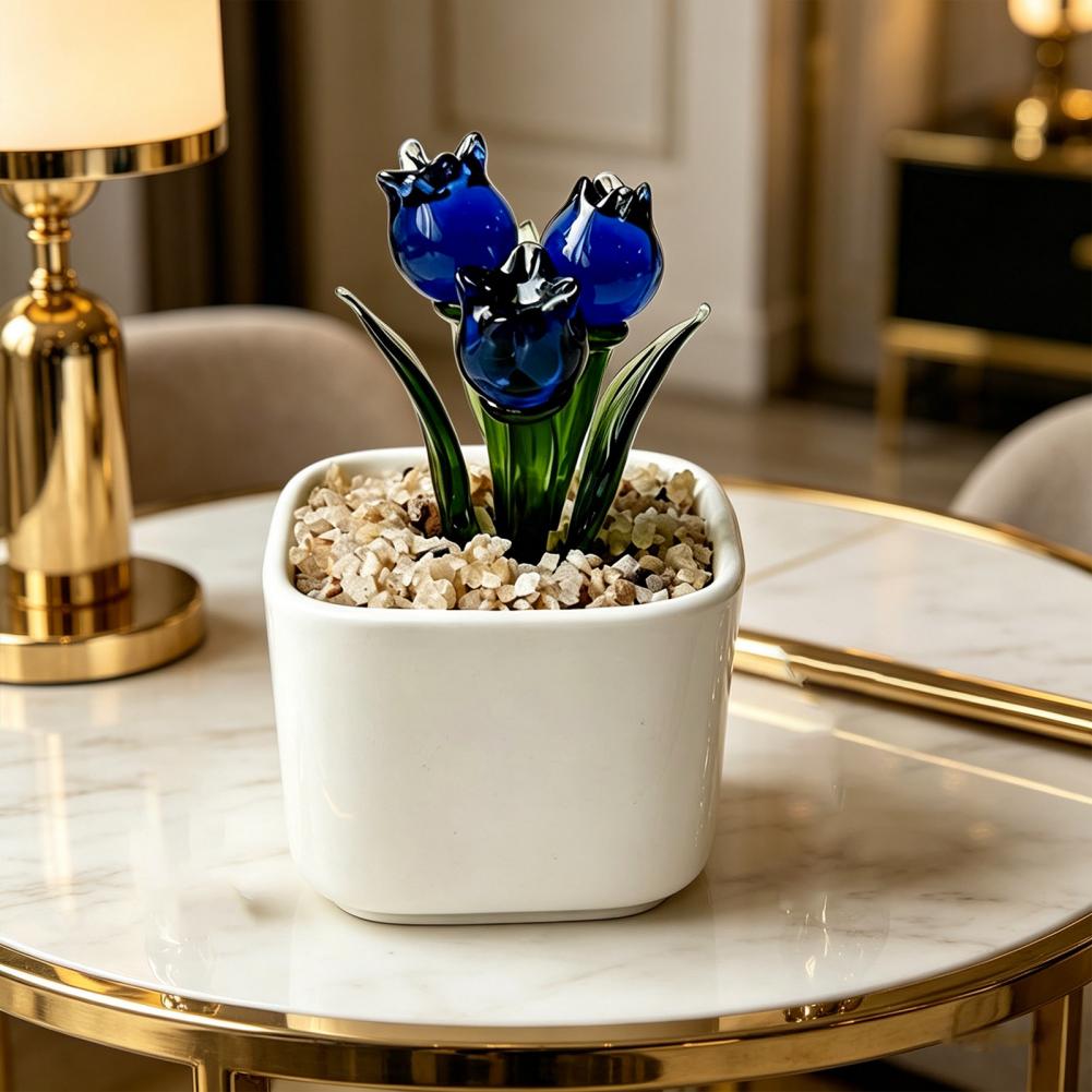 Mini Maceta de Cristal con Dec - Home Decor Tulip reseña y precio