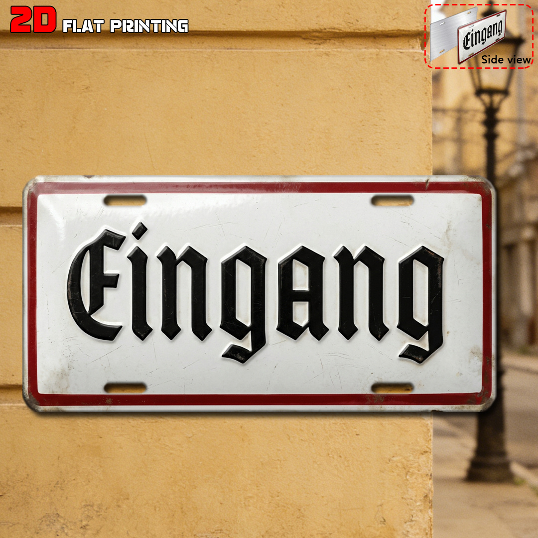 Placa de matrícula vintage con - Home Decor Locations reseña y precio