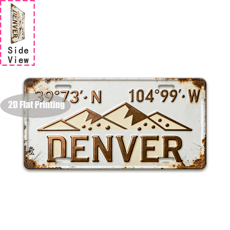 Placa de matrícula vintage con - Home Decor Locations reseña y precio