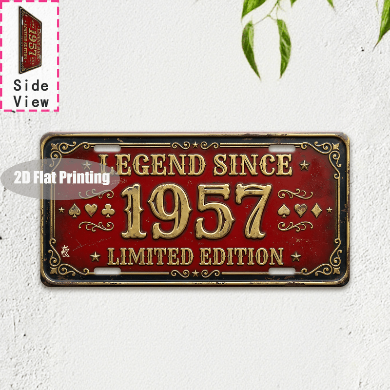 Placa de matrícula vintage con - Home Decor Locations reseña y precio