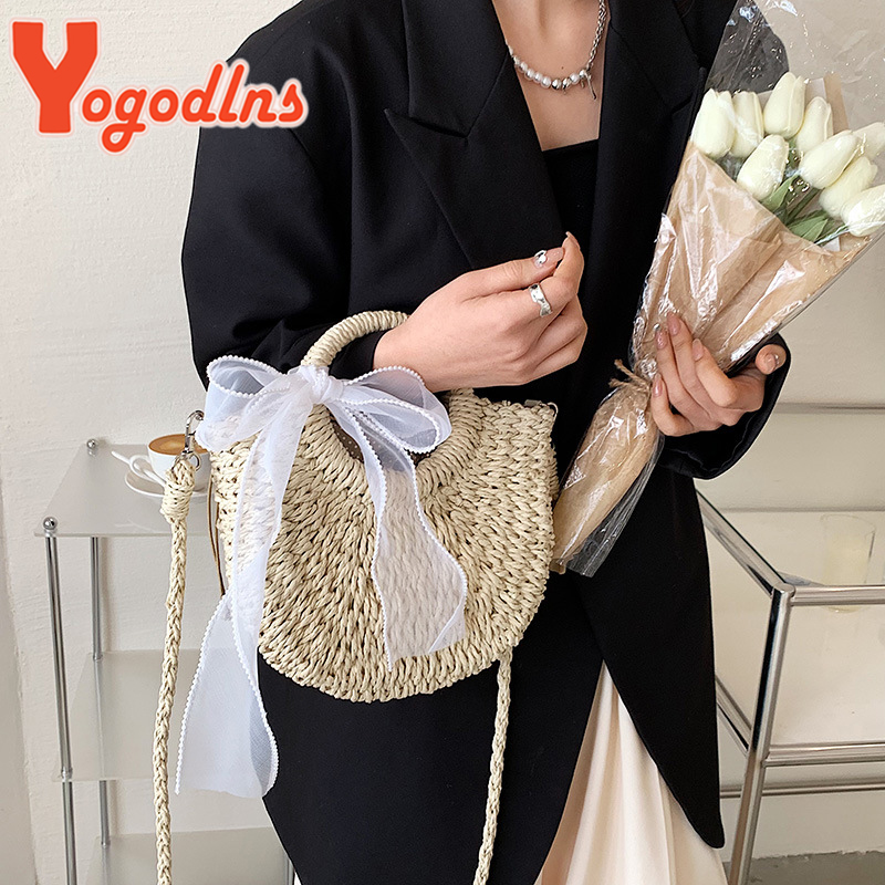 Yogodlns-Bolso de paja tejido  - Home Decor Bali reseña y precio
