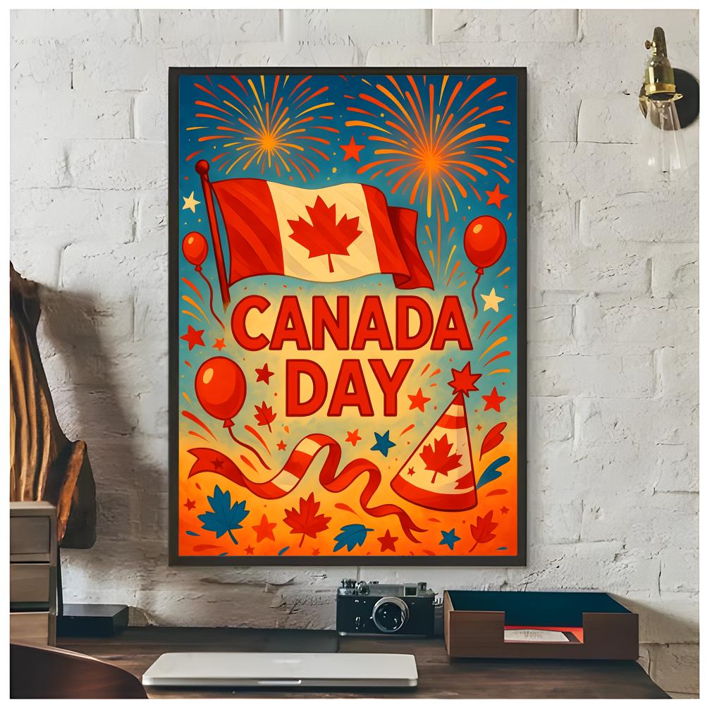 Póster del Día de Canadá, deco - Home Decor Canada reseña y precio
