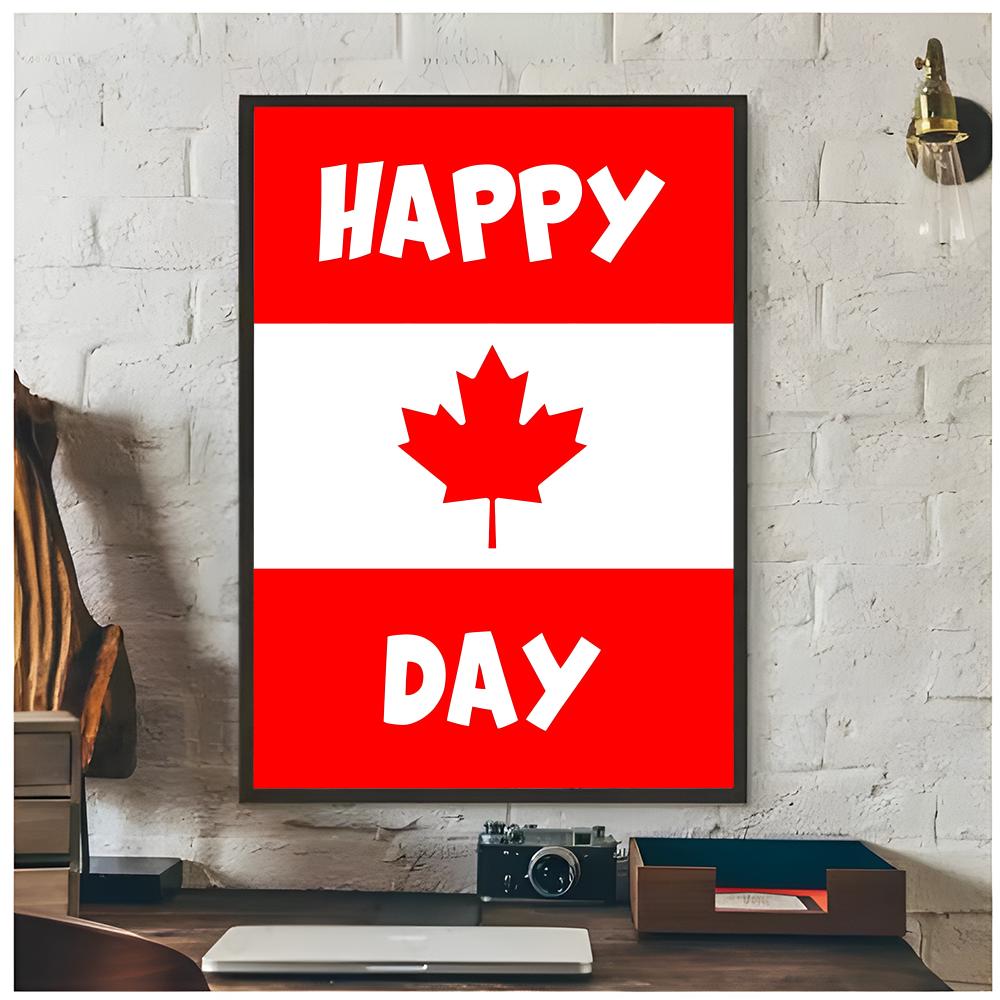 Póster del Día de Canadá, deco - Home Decor Canada reseña y precio