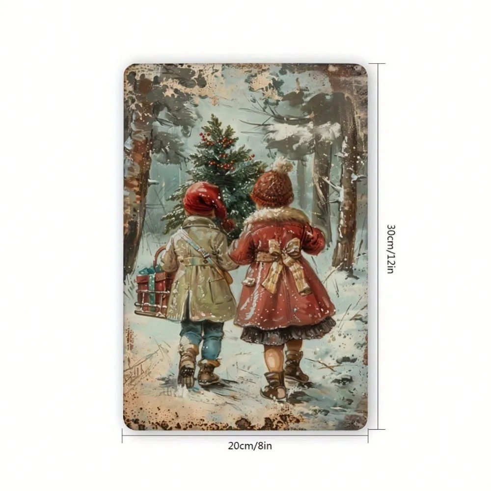 Letrero metálico navideño vint - Home Decor Locations reseña y precio