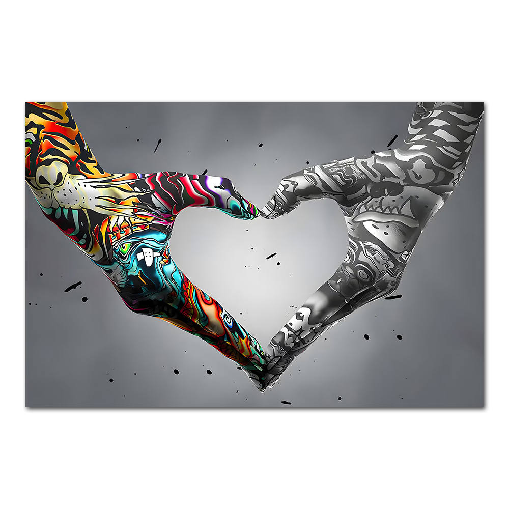 Graffiti mano amor lienzo pint - Home Decor Manufacturers reseña y precio