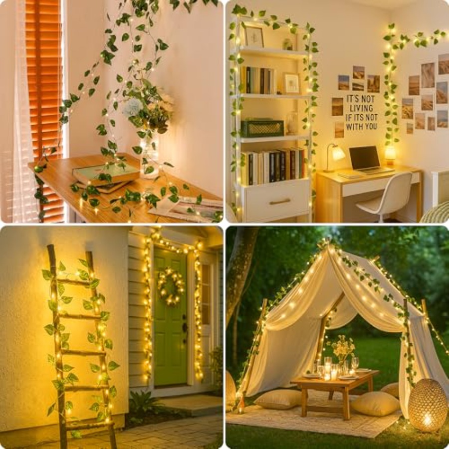 Guirnalda de Pothos con Luces  - Fairy Lights Bedroom reseña y precio