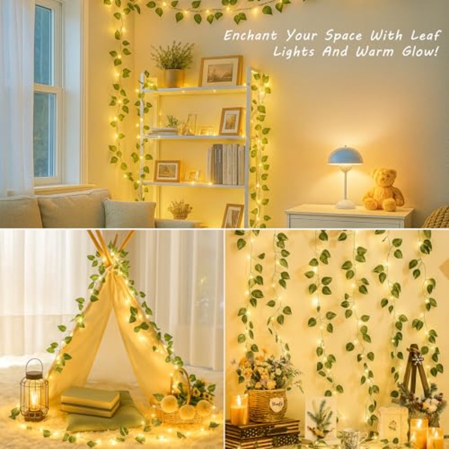 Guirnalda de Pothos con Luces  - Fairy Lights Bedroom reseña y precio