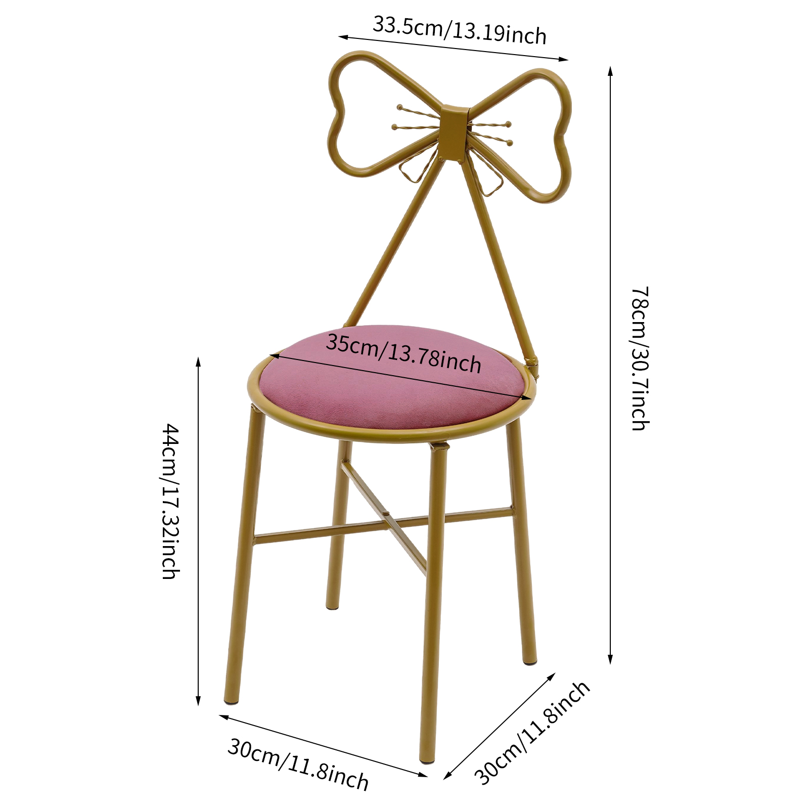Silla de tocador con respaldo  - Home Decor Furniture reseña y precio
