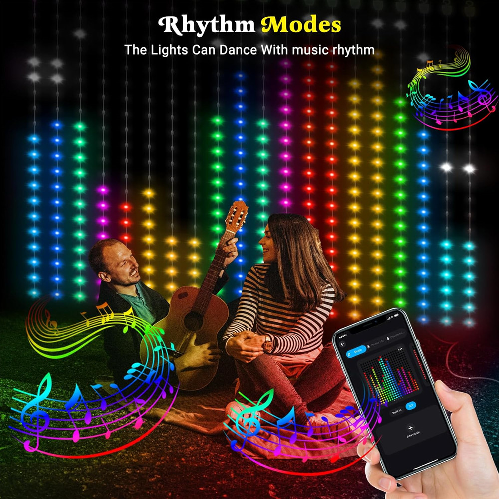 1/2 Uds 400LED luces de cortin - String Curtain Light reseña y precio