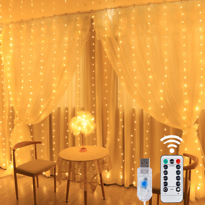 Guirnalda de luces LED USB par - String Curtain Light reseña y precio