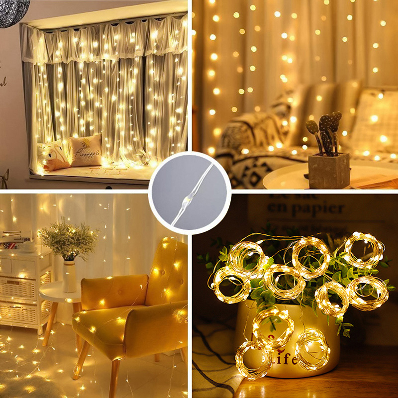 Guirnalda de luces LED USB par - String Curtain Light reseña y precio