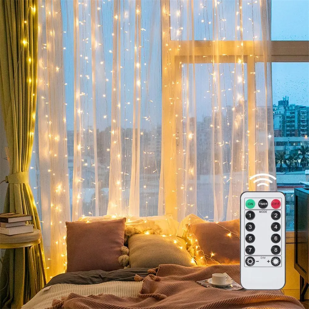 Cortina LED USB de 3/6M, 8 mod - String Curtain Light reseña y precio