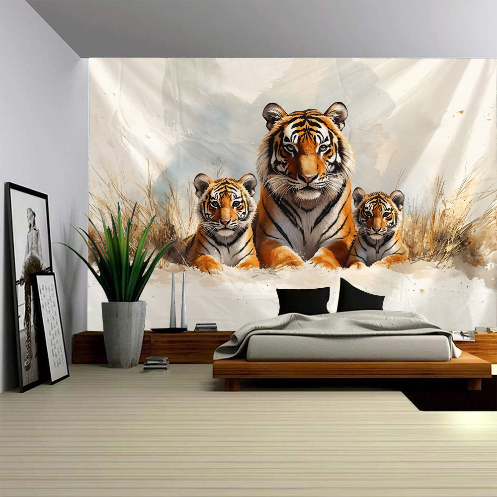 Tapiz de tigre del bosque, leó - Home Decor Hippie reseña y precio
