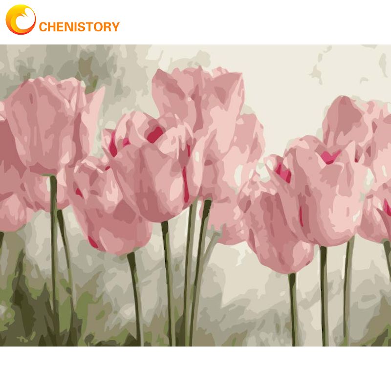 CHENISTORY-pinturas por número - Home Decor Tulip reseña y precio